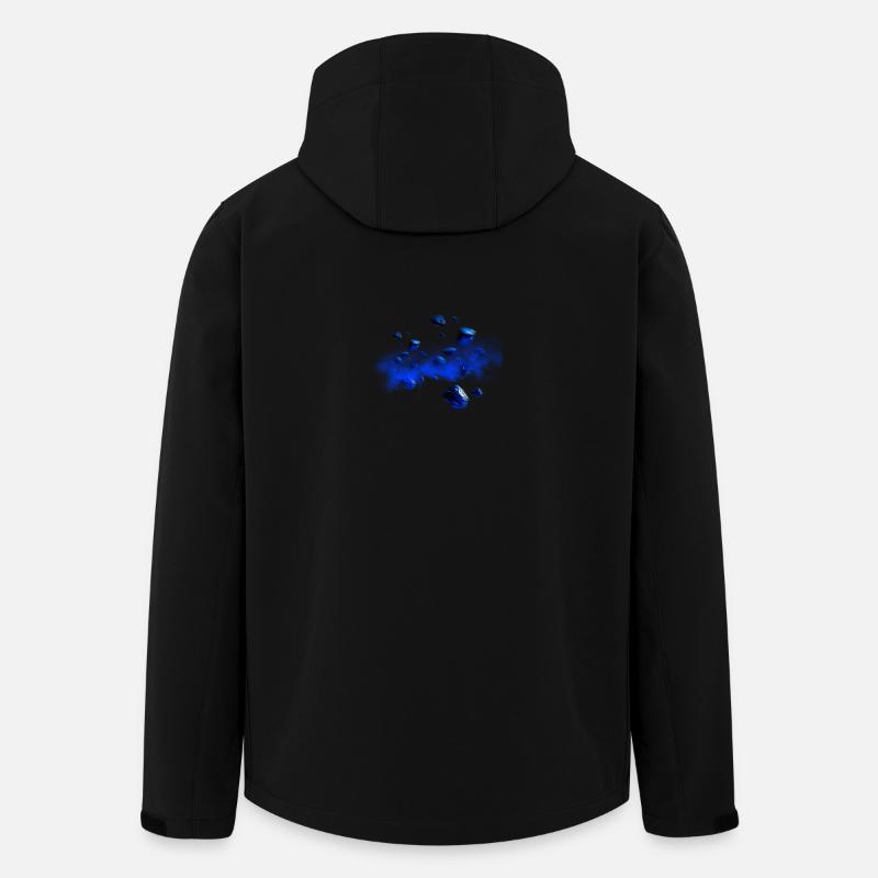 Blauer Kristallzauber - Recycelte Männer Softshell-Jacke von Stanley/Stella - Schwarz