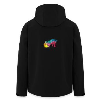 colorful splash art dog lover yorkie - Recycelte Männer Softshell-Jacke von Stanley/Stella - Schwarz - Hinten - AI Model Male 185 light (185cm)