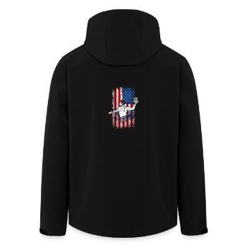 4th of July Usa american flag water polo - Recycelte Männer Softshell-Jacke von Stanley/Stella - Schwarz - Hinten - AI Model Male 185 light (185cm)