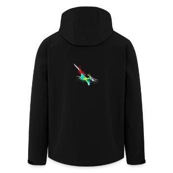 Splash art Dinosaur pterosaurs - Recycelte Männer Softshell-Jacke von Stanley/Stella - Schwarz - Hinten - AI Model Male 185 light (185cm)
