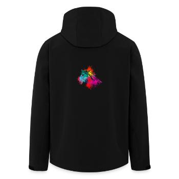 Colorful Splash Art Farm animals Horse Head - Recycelte Männer Softshell-Jacke von Stanley/Stella - Schwarz - Hinten - AI Model Male 185 light (185cm)