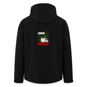 Puerto Rico Christmas Drink coquito be berry - Recycelte Männer Softshell-Jacke von Stanley/Stella - Schwarz - Hinten - AI Model Male 185 light (185cm)