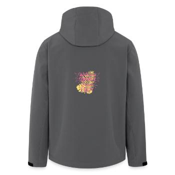 Welcome Summer Beach Gift Shirt - Men’s Recycled Softshell Jacket by Stanley/Stella - black - Back - AI Model Male 185 light (185cm)