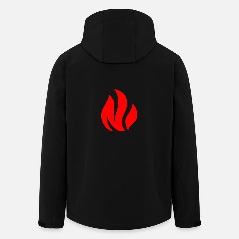 Flammes de feu - Veste softshell homme en polyester recyclé Stanley/Stella - noir