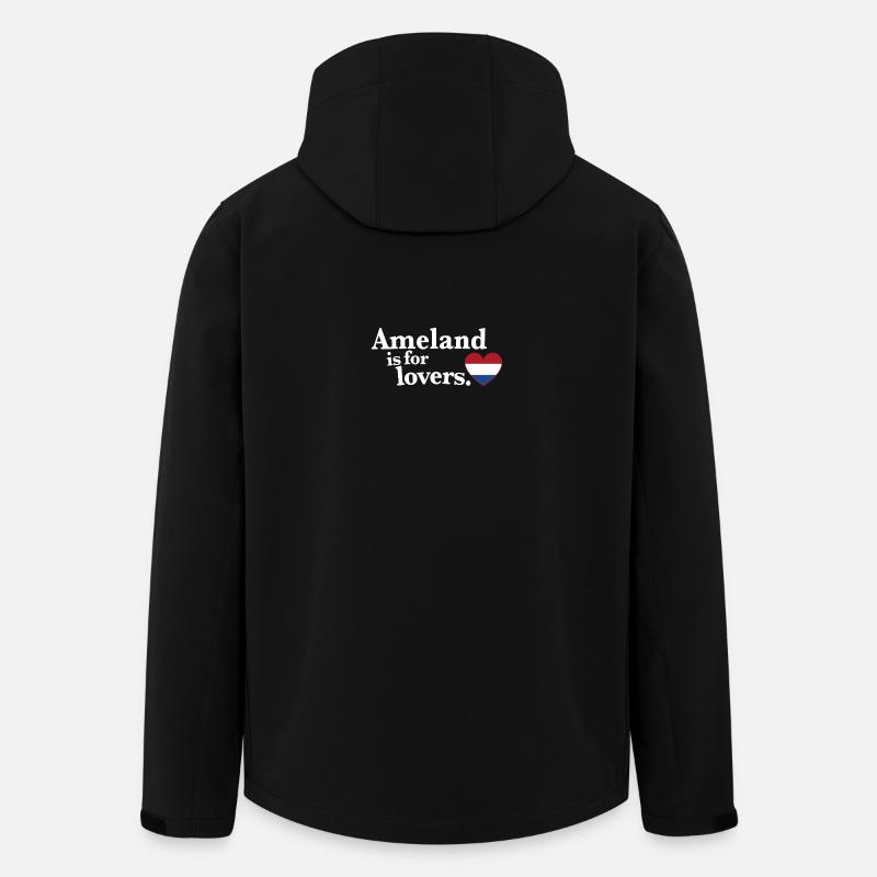 Ameland Lovers - NL II - Recycelte Männer Softshell-Jacke von Stanley/Stella - Schwarz