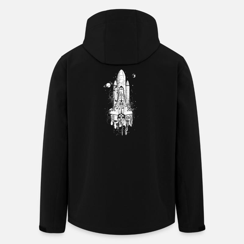 fusée imaginative - Veste softshell homme en polyester recyclé Stanley/Stella - noir