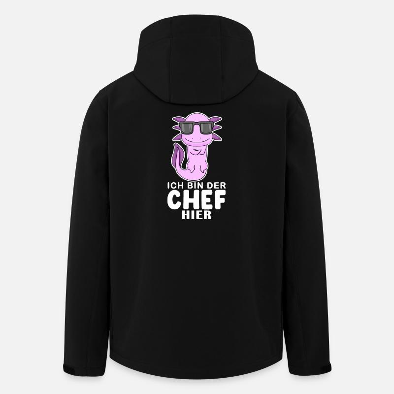 Cool Axolotl Chef - Recycelte Männer Softshell-Jacke von Stanley/Stella - Schwarz