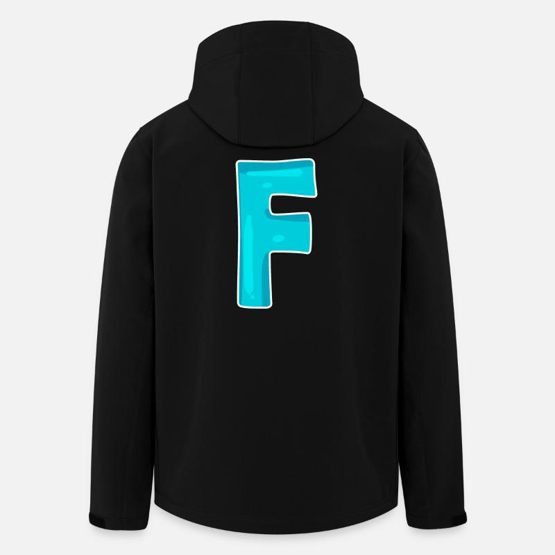 Name Letter F - Men’s Recycled Softshell Jacket by Stanley/Stella - black