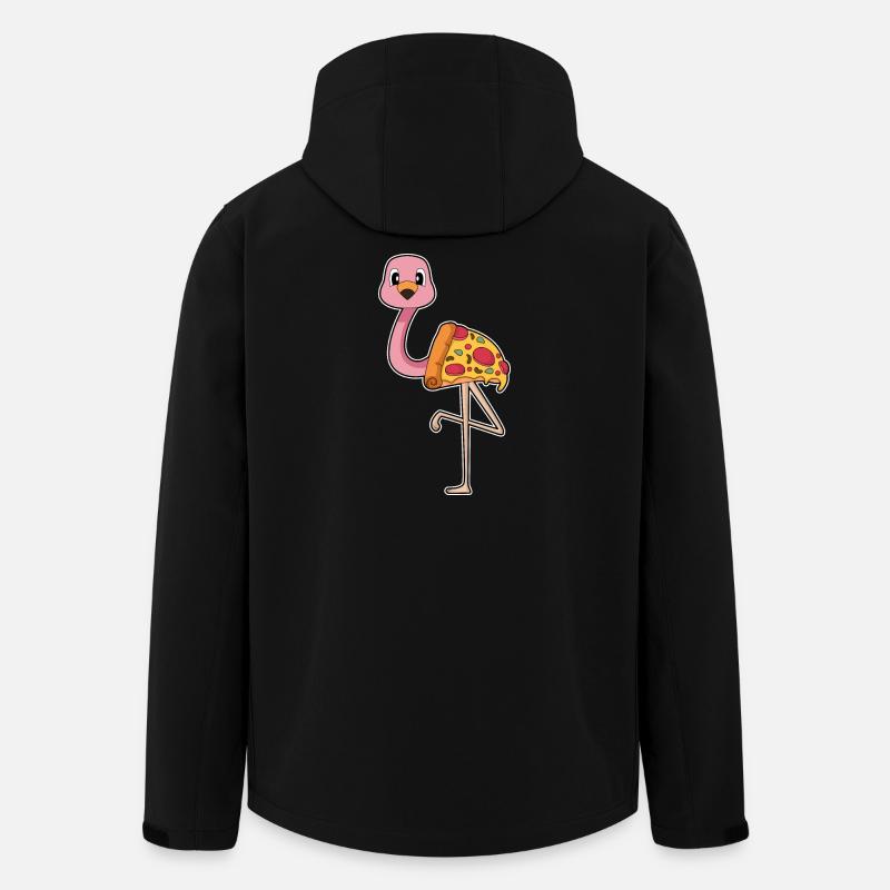 Pizza aux flamants roses - Veste softshell homme en polyester recyclé Stanley/Stella - noir