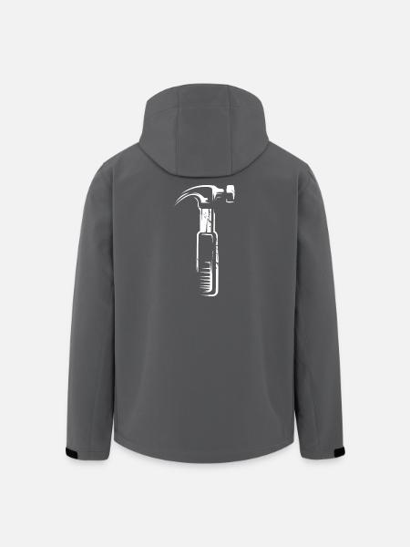 Hammer mit Scratch Effekt - Werkzeuge Handwerker - Recycelte Männer Softshell-Jacke von Stanley/Stella - Schwarz