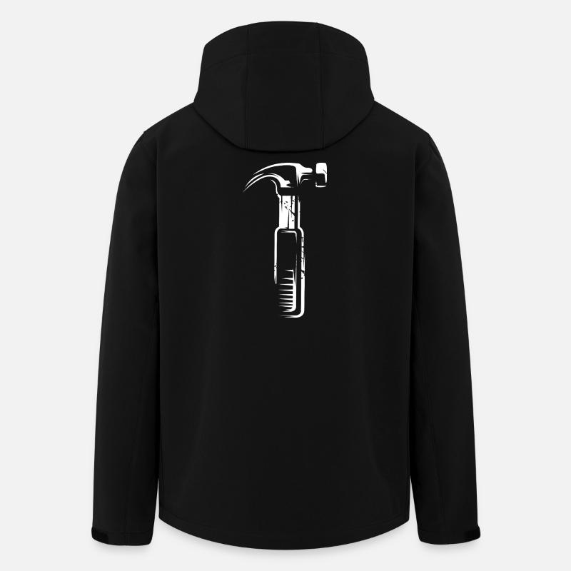 Hammer mit Scratch Effekt - Werkzeuge Handwerker - Recycelte Männer Softshell-Jacke von Stanley/Stella - Schwarz