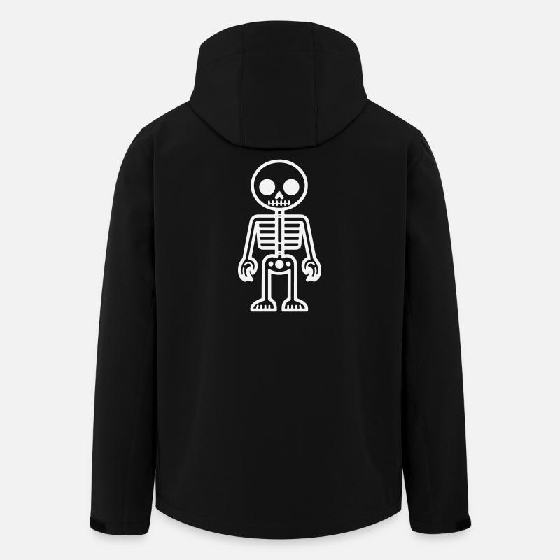 Retro-style skeleton design - Men’s Recycled Softshell Jacket by Stanley/Stella - black