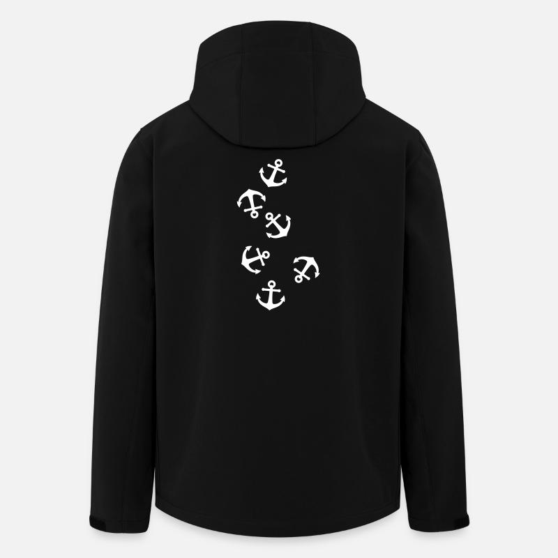 Anker Symbolik - Recycelte Männer Softshell-Jacke von Stanley/Stella - Schwarz