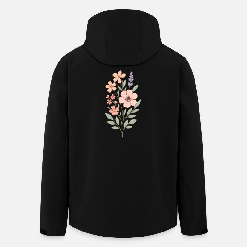 Pastellblumen Aquarellstrauß - Recycelte Männer Softshell-Jacke von Stanley/Stella - Schwarz