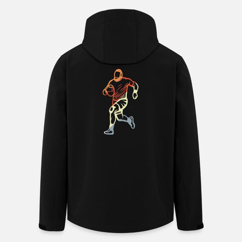 Rugby Player Drawing - Men’s Recycled Softshell Jacket by Stanley/Stella - black