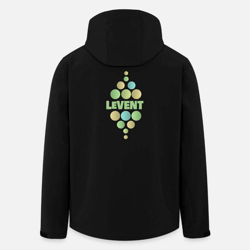 Pyramide Pastel Doten LEVENT - Veste softshell homme en polyester recyclé Stanley/Stella - noir