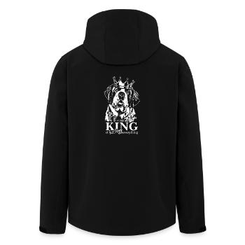 BERNHARDINER King Hundespruch Hunde Wilsigns - Recycelte Männer Softshell-Jacke von Stanley/Stella - Schwarz - Hinten - AI Model Male 185 light (185cm)