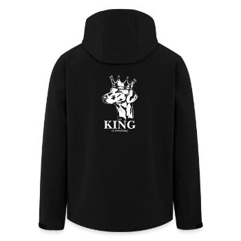 AZAWAKH King of everything Spruch Hunde Wilsigns - Recycelte Männer Softshell-Jacke von Stanley/Stella - Schwarz - Hinten - AI Model Male 185 light (185cm)