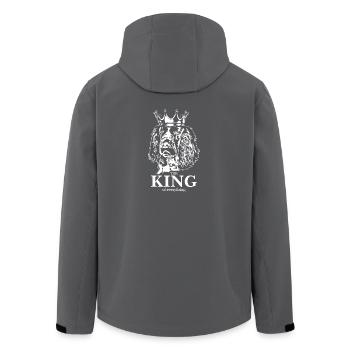 Épagneul springer anglais roi de tous les chiens - Veste softshell homme en polyester recyclé Stanley/Stella - charbon - Dos - AI Model Male 185 light (185cm)