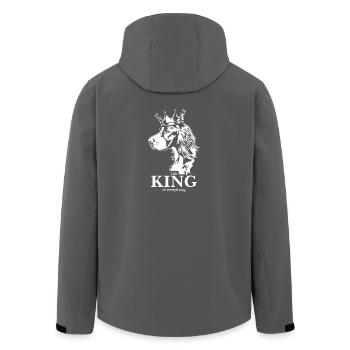 Irish Setter King of everything Dogs Wilsigns - Men’s Recycled Softshell Jacket by Stanley/Stella - anthracite - Back - AI Model Male 185 light (185cm)
