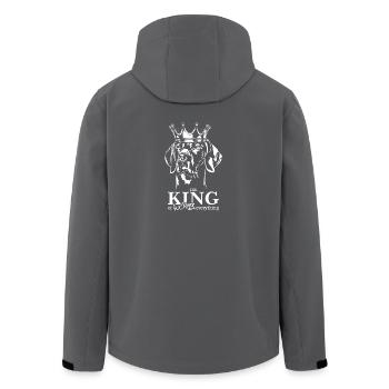 Weimaraner King Hundespruch Hunde Wilsigns - Recycelte Männer Softshell-Jacke von Stanley/Stella - Anthrazit - Hinten - AI Model Male 185 light (185cm)