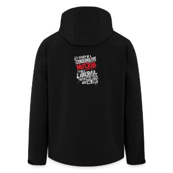 Humour Politique Conservateur vs Libéral - Veste softshell homme en polyester recyclé Stanley/Stella - noir - Dos - AI Model Male 185 light (185cm)