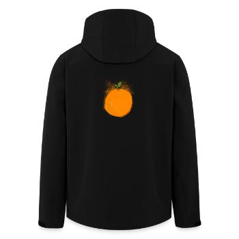 Orange Fruit Fruits Summer Shirt Holiday Gift - Men’s Recycled Softshell Jacket by Stanley/Stella - black - Back - AI Model Male 185 light (185cm)