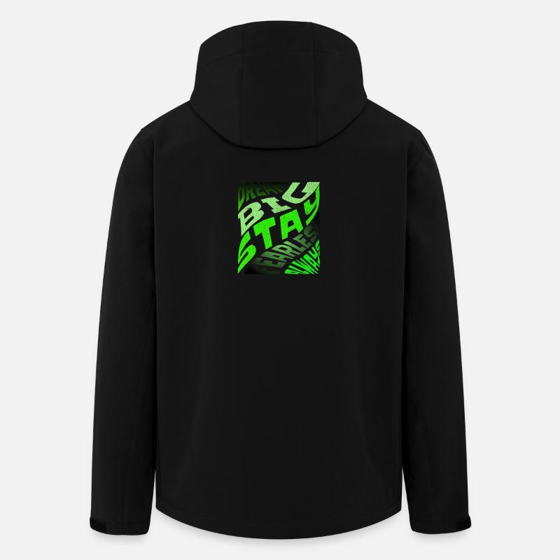 DREAM BIG Neon Typografie - Recycelte Männer Softshell-Jacke von Stanley/Stella - Schwarz