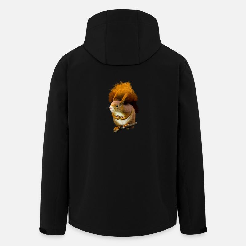 écureuil - Veste softshell homme en polyester recyclé Stanley/Stella - noir