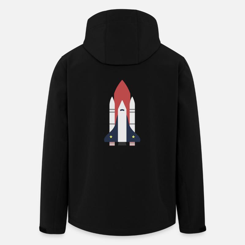 Rakete Weltraum Geschenk Idee - Recycelte Männer Softshell-Jacke von Stanley/Stella - Schwarz