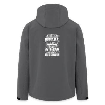 Funny Busdriver Shirt All Men Equal - Men’s Recycled Softshell Jacket by Stanley/Stella - black - Back - AI Model Male 185 light (185cm)