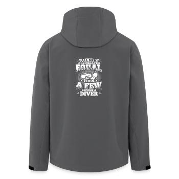 Funny Diving Diver Dive Shirt All Men Equal - Recycelte Männer Softshell-Jacke von Stanley/Stella - Schwarz - Hinten - AI Model Male 185 light (185cm)