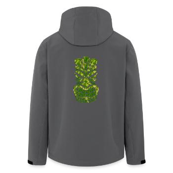 Tū du visage en colère - Veste softshell homme en polyester recyclé Stanley/Stella - noir - Dos - AI Model Male 185 light (185cm)