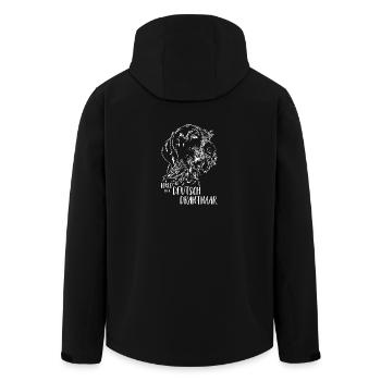 Loved by a German Wirehair Dogs Wilsigns - Men’s Recycled Softshell Jacket by Stanley/Stella - black - Back - AI Model Male 185 light (185cm)
