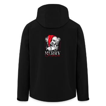 Santa Chinese Crested Dog Merry Christmas Hunde - Recycelte Männer Softshell-Jacke von Stanley/Stella - Schwarz - Hinten - AI Model Male 185 light (185cm)