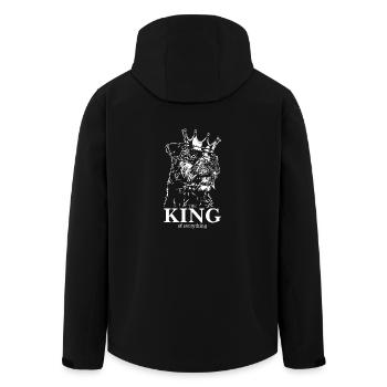 BORDER TERRIER King Dog Saying Dogs Wilsigns - Men’s Recycled Softshell Jacket by Stanley/Stella - black - Back - AI Model Male 185 light (185cm)