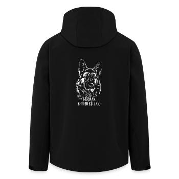 Loved by a German Shepherd Dog Hundespruch Hunde - Recycelte Männer Softshell-Jacke von Stanley/Stella - Schwarz - Hinten - AI Model Male 185 light (185cm)