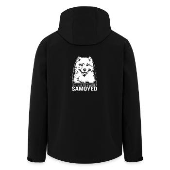 Samoyed life is better Hund Hunde Wilsigns - Recycelte Männer Softshell-Jacke von Stanley/Stella - Schwarz - Hinten - AI Model Male 185 light (185cm)