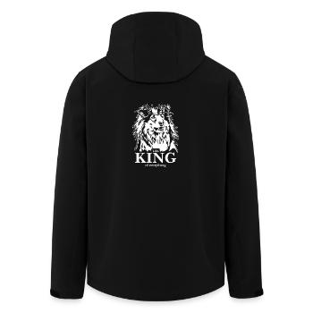 Longhair Collie King of everything Dogs Wilsigns - Men’s Recycled Softshell Jacket by Stanley/Stella - black - Back - AI Model Male 185 light (185cm)