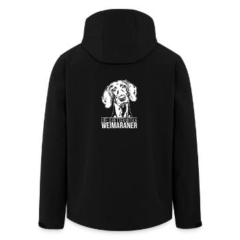 Weimaraner life is better Hunde Spruch Wilsigns - Recycelte Männer Softshell-Jacke von Stanley/Stella - Schwarz - Hinten - AI Model Male 185 light (185cm)