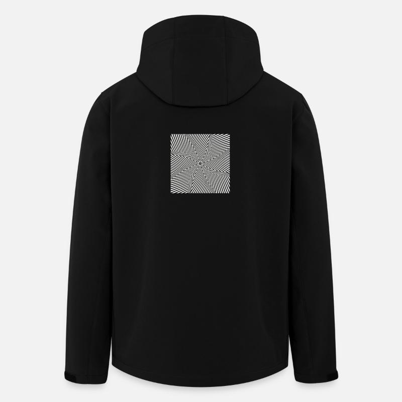 Starburst optisches Labyrinth - Recycelte Männer Softshell-Jacke von Stanley/Stella - Schwarz