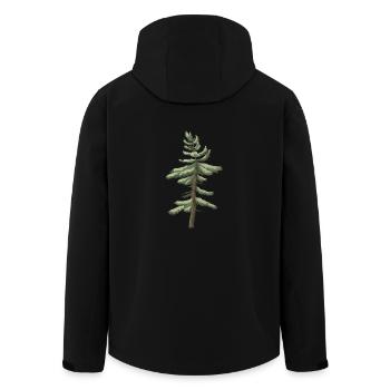 forest woods woodland wald tree baumstamm104 - Recycelte Männer Softshell-Jacke von Stanley/Stella - Schwarz - Hinten - AI Model Male 185 light (185cm)