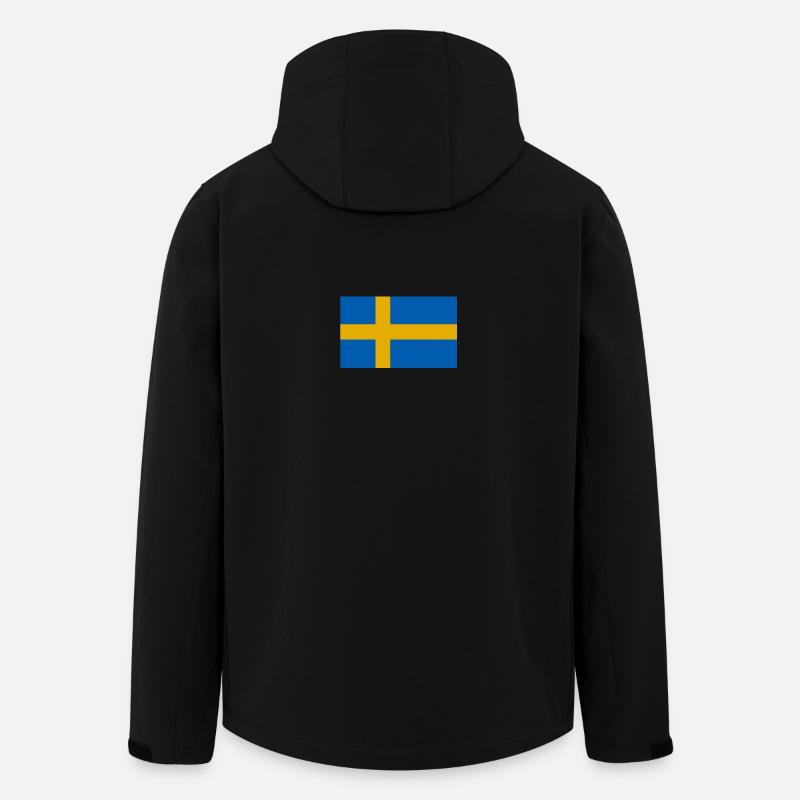 Schweden Flagge - Recycelte Männer Softshell-Jacke von Stanley/Stella - Schwarz