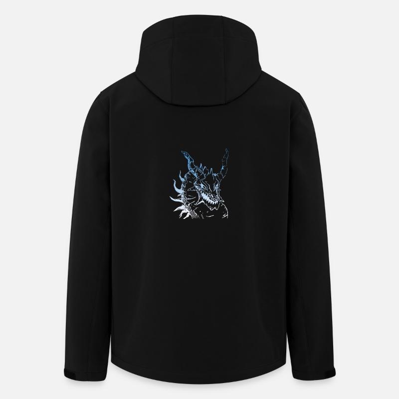 Epic Blue Dragon motif - Men’s Recycled Softshell Jacket by Stanley/Stella - black
