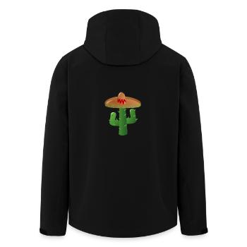 Cactus mexicain - Veste softshell homme en polyester recyclé Stanley/Stella - noir - Dos - AI Model Male 185 light (185cm)