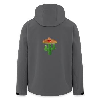 Cactus mexicain - Veste softshell homme en polyester recyclé Stanley/Stella - charbon - Dos - AI Model Male 185 light (185cm)