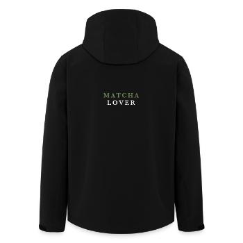 Matcha Lover Green Tea Lover - Men’s Recycled Softshell Jacket by Stanley/Stella - black - Back - AI Model Male 185 light (185cm)