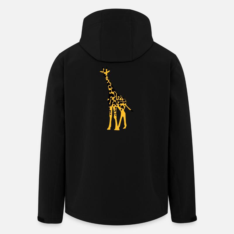 Girafe - Veste softshell homme en polyester recyclé Stanley/Stella - noir