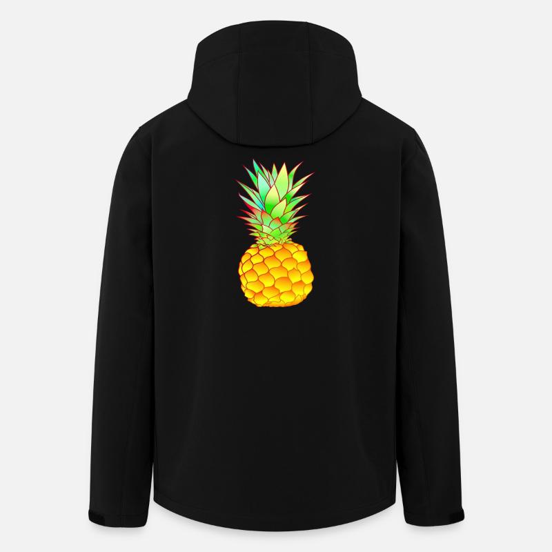 tropische Ananas farbenfroh - Recycelte Männer Softshell-Jacke von Stanley/Stella - Schwarz