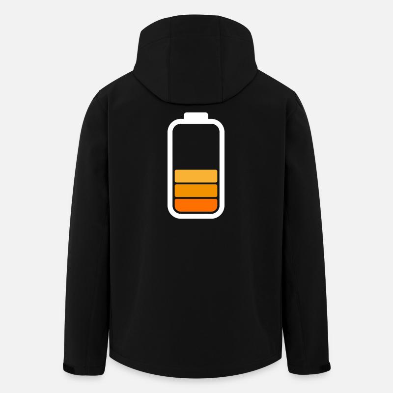 HALF BATTERY - White - Recycelte Männer Softshell-Jacke von Stanley/Stella - Schwarz